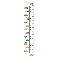 Self-adhesive Car Pattern Kids Height Chart Wall Sticker