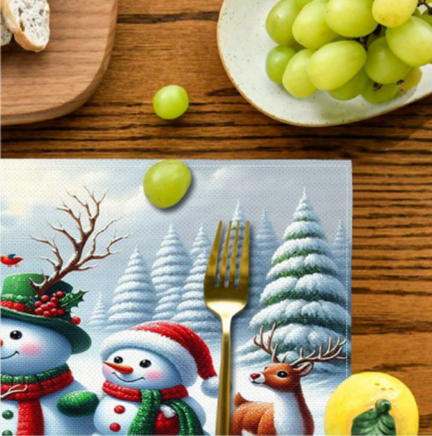 Christmas Placemats - Snowman - 4Pieces