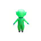 Inflatable Green Alien Costume with C-Shaped Antennae