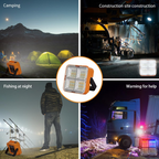 D05 - Portable Solar Power LED Flood Light - Orange