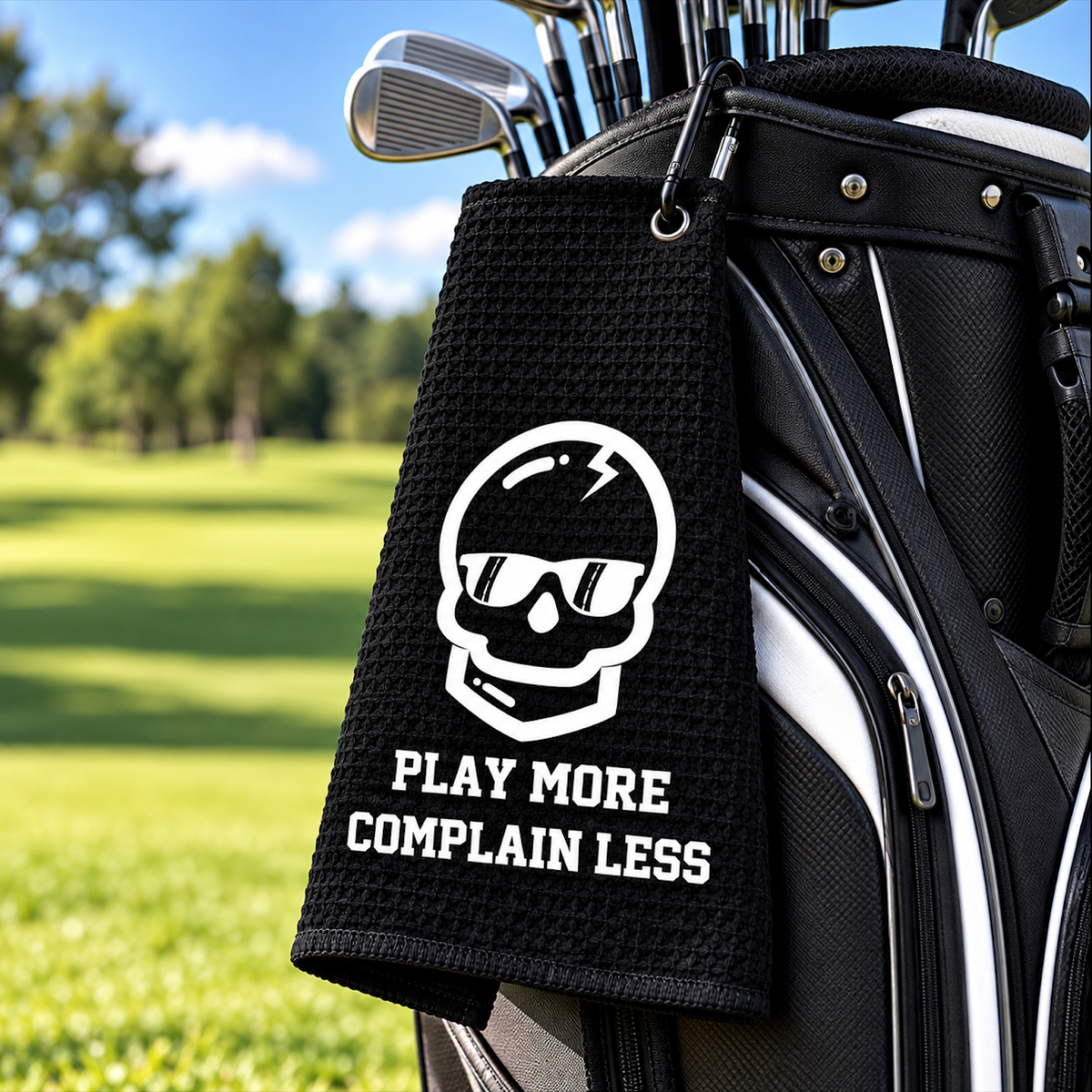 Funny Printed Golf Towel- Play More Complain Less