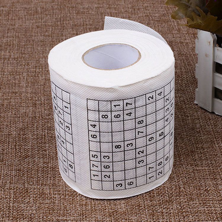 Home Decor Novelty Sudoku Puzzle Game Toilet Paper Roll