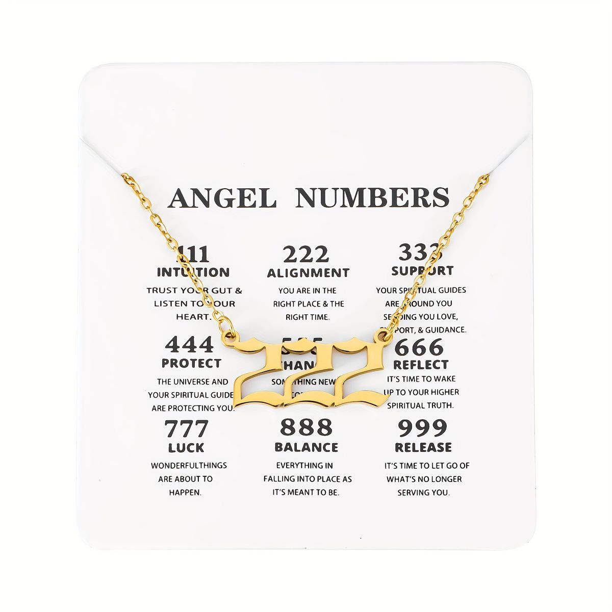 Cabs - Angel Numbers Pendant Chain