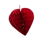 6-Pack 6-Inch Red Heart Honeycomb Decorations