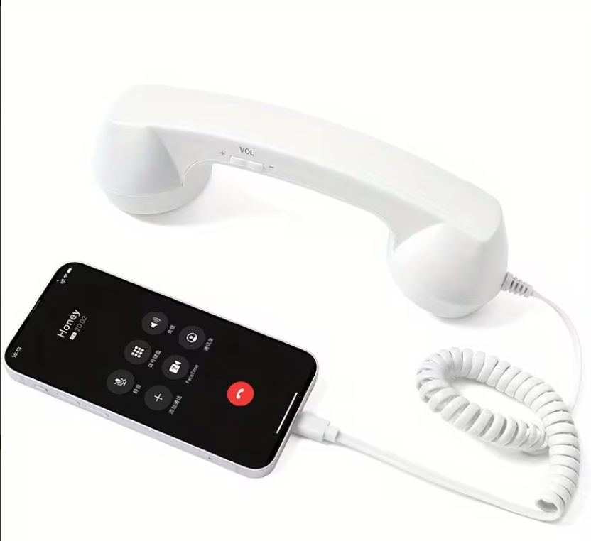 Retro Wired Handset-Type C- White