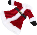 CABS - Santa coat wine bottle decor