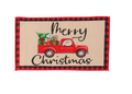 Christmas Mat- Santa in a Red Truck