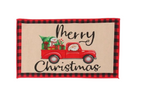 Christmas Mat- Santa in a Red Truck
