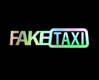 Fake Taxi Vinyl Decal - - Small- 16cm x 4 cm