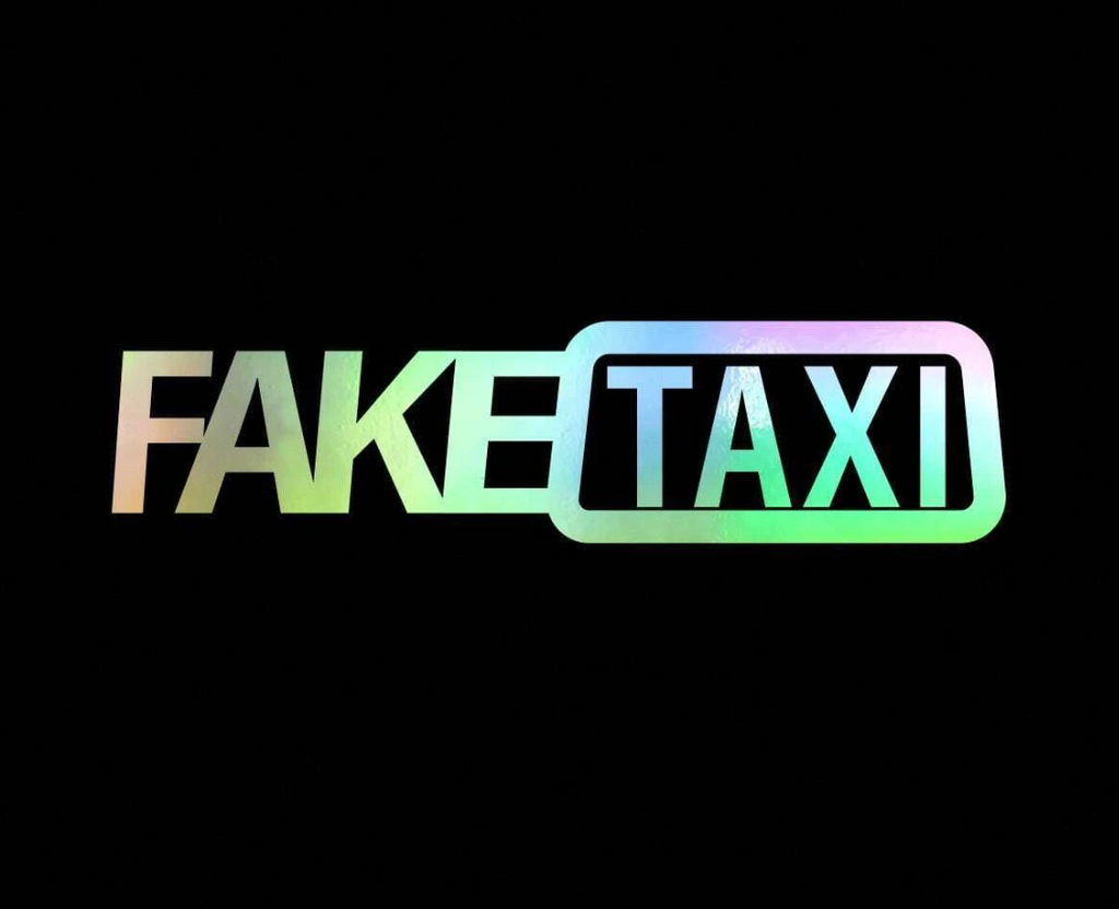 Fake Taxi Vinyl Decal - Start the conversation-Medium 21cm x 5.2cm