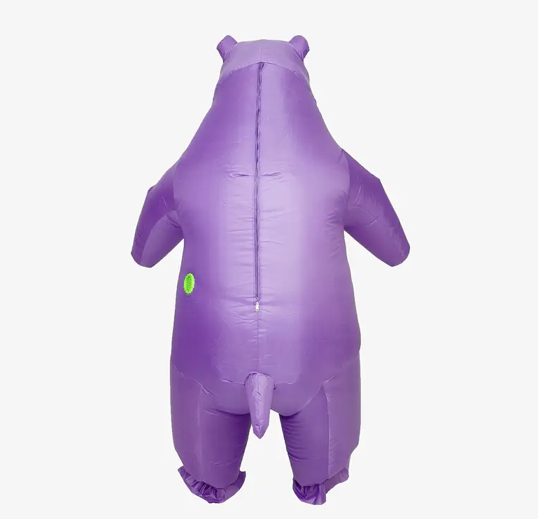 Giant Inflatable Purple Hippo Dress Up