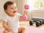Baby Dumbbell Rattle - Mini Gym Toy for Little Lifters