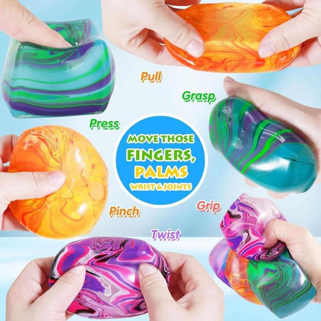 Swirl Stress Ice Cube Squishy Toy,Slow Rising Fidget Toy for Anxiety Relief