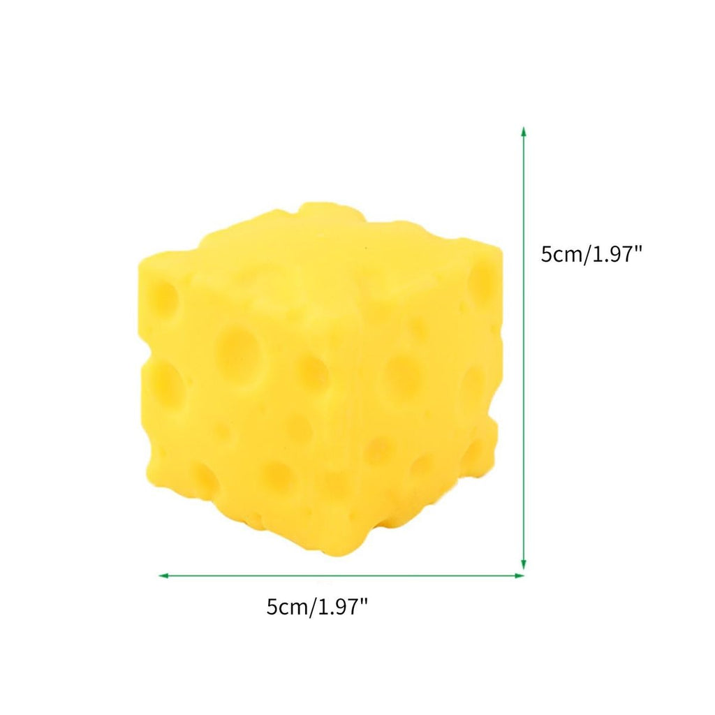 2Pcs Cheese Squishy Squeeze Toy, Soft Slow Rebound Novelty Sensory Toy