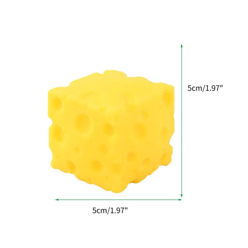 2Pcs Cheese Squishy Squeeze Toy, Soft Slow Rebound Novelty Sensory Toy