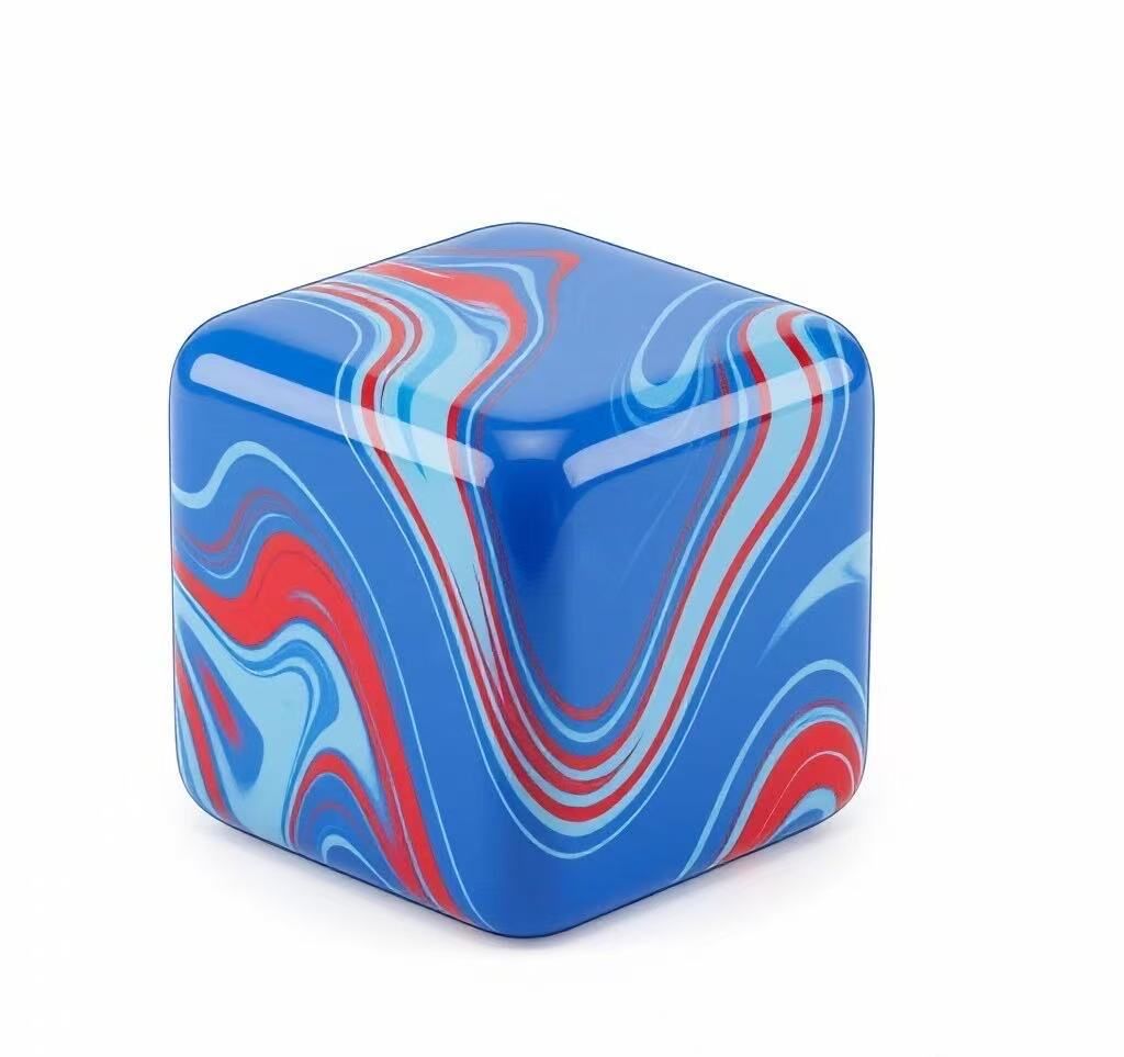 Swirl Stress Ice Cube Squishy Toy,Slow Rising Fidget Toy for Anxiety Relief