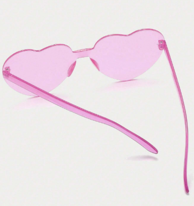 Rimless heart shaped glasses - 1 Pack