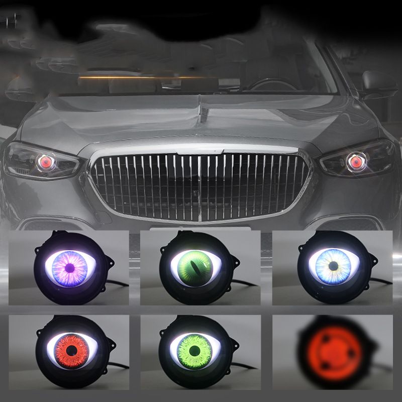 Lens LED Car Eye Lights Winking Lights Devil Eye 6 Modes Remote Controls