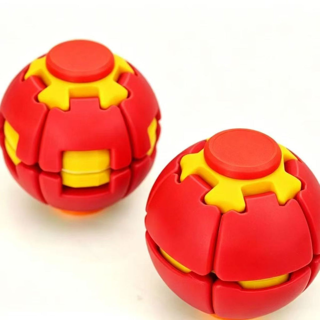Suitable for Kids Adults, Push Spin Fidget Stress Relief Ball Toy