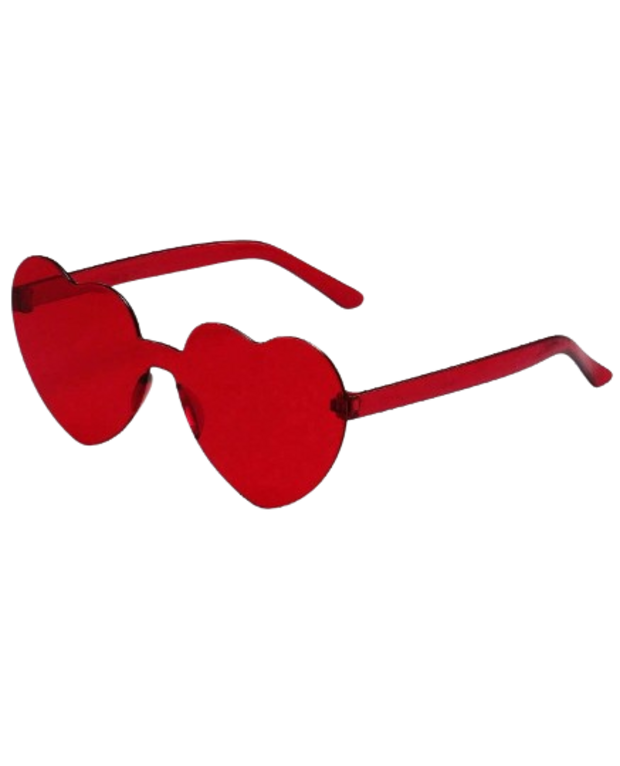 Rimless Heart Shaped Glasses - 5 Pack