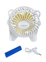 YESPLUS YS -1603 Portable Rechargeable Mini Desk Fan 3 Speed variable