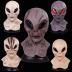 Face Mask Alien Bright Red Eyes