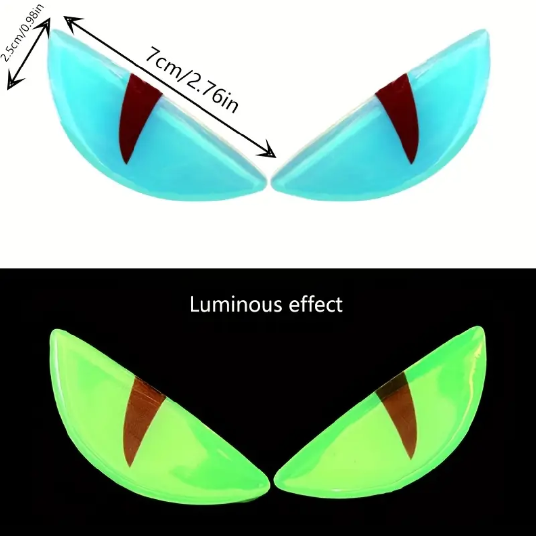 3D Luminous Motorcycle Cat'S Eye Stickers