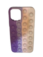 Fidget - Pop It Toy Case For iPhone 12 and iPhone 12 Pro Purple to Beige