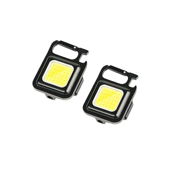 2 x Rechargeable Key-chain COB Light with Bottle Opener