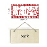 CABS - Cabs Xmas Wooden Sign Ornaments - Happy holidays