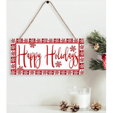 CABS - Cabs Xmas Wooden Sign Ornaments - Happy holidays