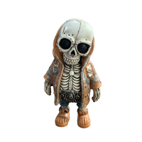 Resin Alien Skull Wearing Hoodie Horror Doll