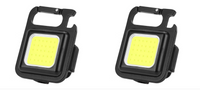 Rechargeable COB Keychain Light With Bottle Opener X 2