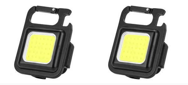Rechargeable COB Keychain Light With Bottle Opener X 2