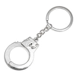 Mini Handcuffs Metal Keychain Keyring - Silver