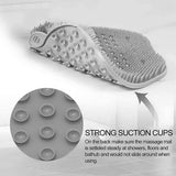 Shower Foot and Back Scrubber and Massaging Mat Grey