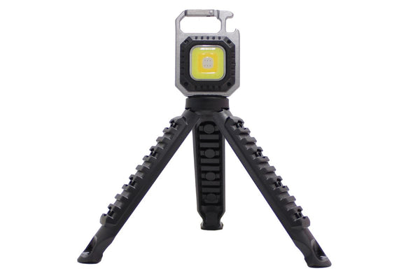 Mini COB LED Rechargeable 6 Mode Magnetic Keychain Light with Pulse Modes