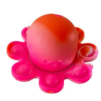 Fidget Octopus Reversible Popping Toy Smile/Frown - Orange n Red