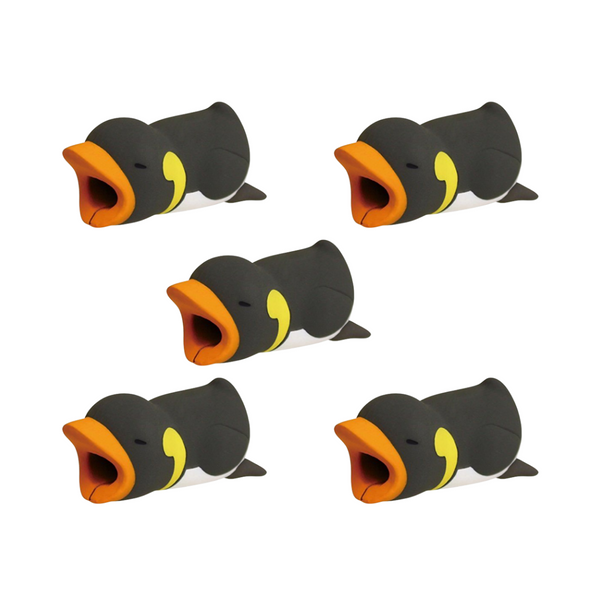 Phone Cable Protector- Identifier - Penguin-2 - 5 Pack