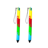 Portable Color Block Ballpoint Pen - 2 Pack