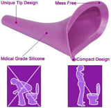 Female Portable Outdoor Travel Silicone Urination Funnel - Pink