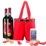 Christmas Gift Bags Santa Red Pants - 24x25cm