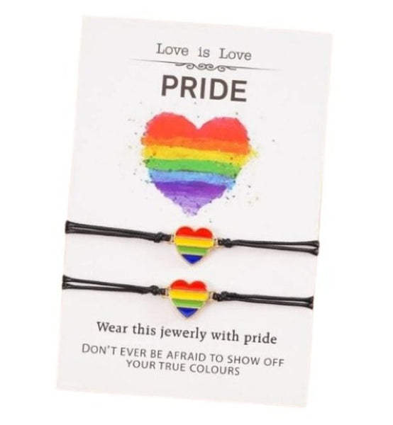 CABS - Pride Rainbow Heart Decor Bracelet