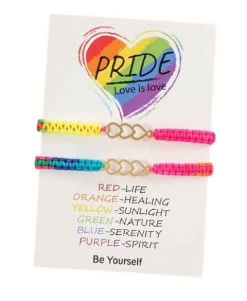 CABS - LGBTQ Inspirational Double String Bracelets - Hearts
