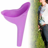 Female Portable Outdoor Travel Silicone Urination Funnel - Purple