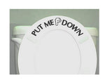 Cabs - Put Me Down Toilet Sticker Decal