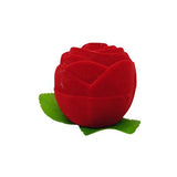 Velvet Red Rose Ring Box