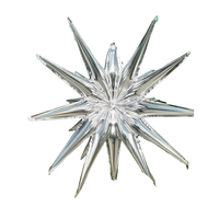 One-Piece Explosion Star Shaped Party Celebration Decoration Balloon - Silver Silver