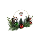 XMAS TABLE DECOR PINE CENTRE PIECE 30cm - Green Green