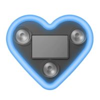 Solar-Powered Heart Shaped LED Neon Car Window Light - Pink